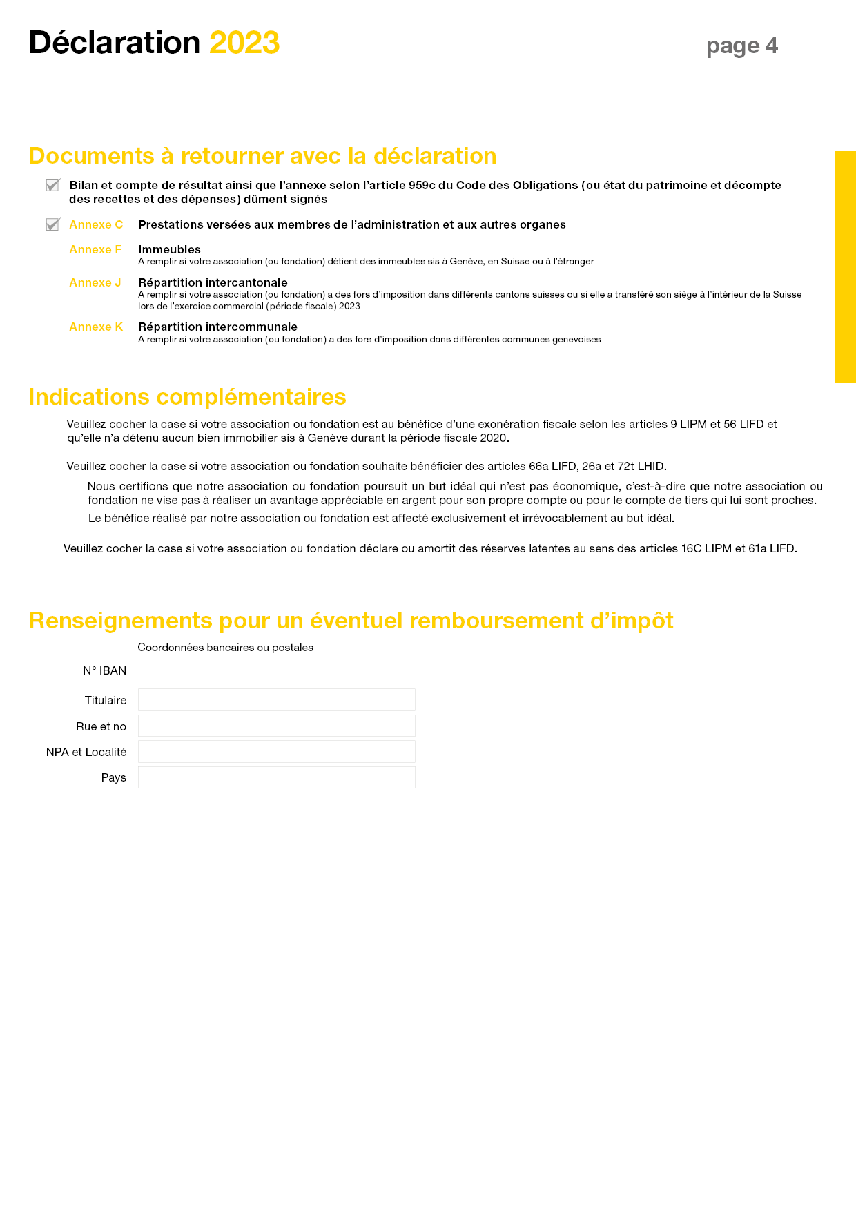 Page de garde 4 - Documents et annexes