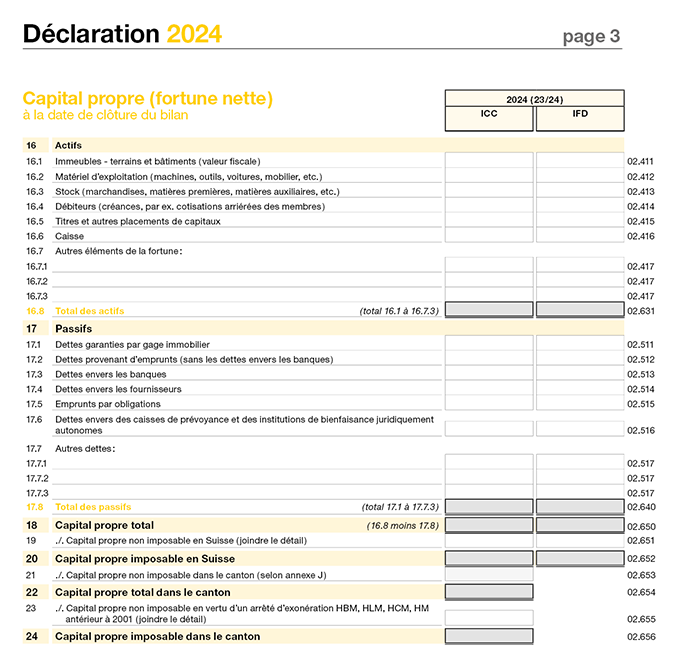 Page de garde 3 - Capital propre détails