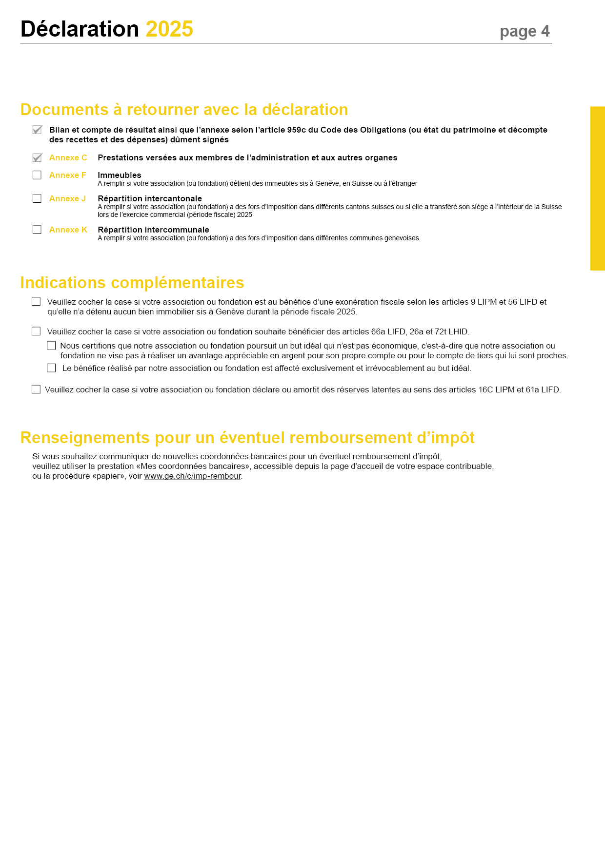 Page de garde 4 - Documents et annexes