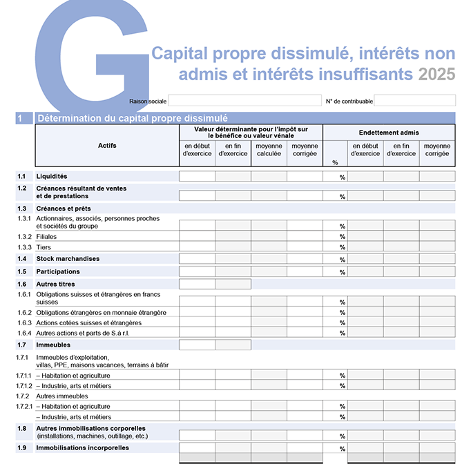 Annexe G - détails