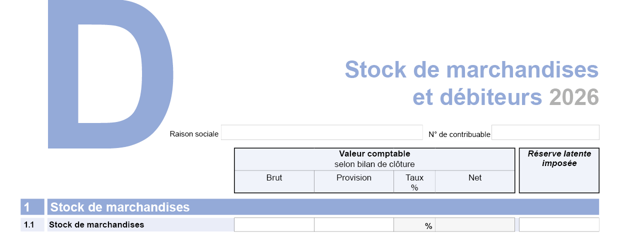 Annexe D - Stock de marchandises