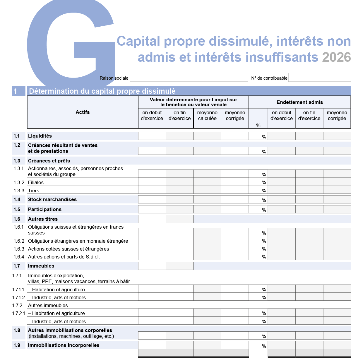 Annexe G - détails