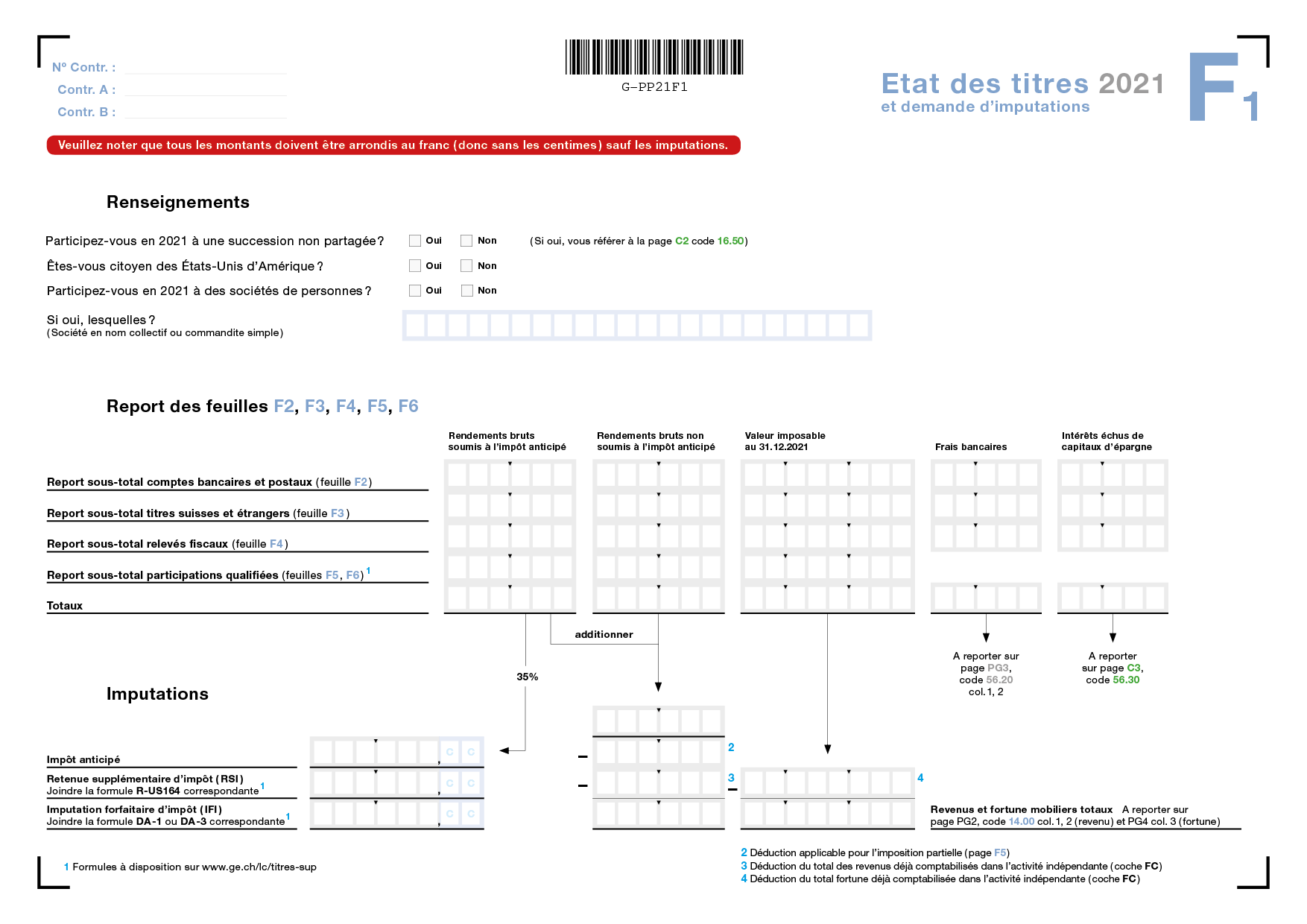 Etat des titres F1