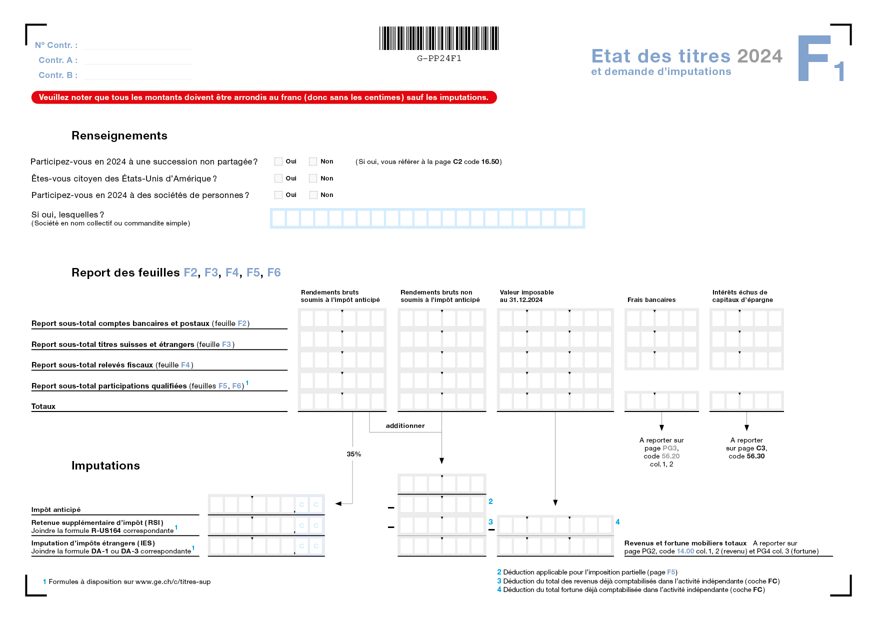 Etat des titres F1